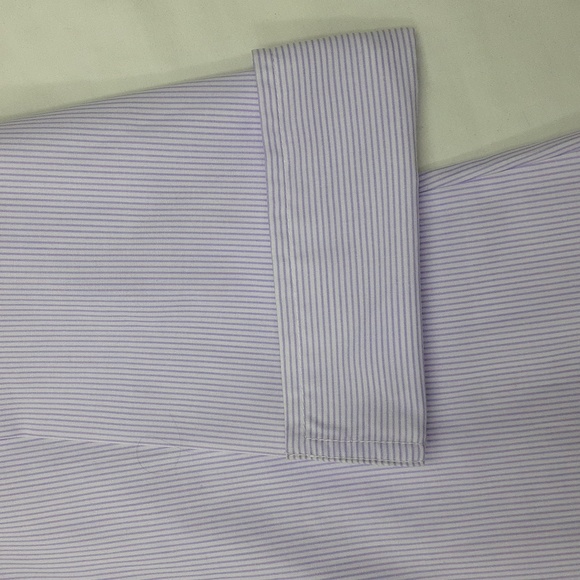 Button Up Shirt Purple Stripe NWT Sz S Embellished Butterfly Issac's Designs - Picture 8 of 13